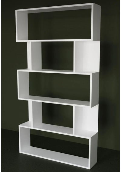 Venfa %100 Mdf Beyaz 6 Raflı Kitaplık