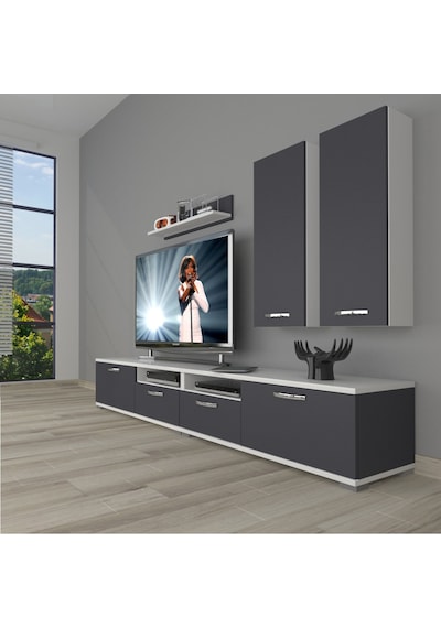 Decoraktiv Eko 5220d Mdf Tv Ünitesi Tv Sehpası Ceviz - Antrasit