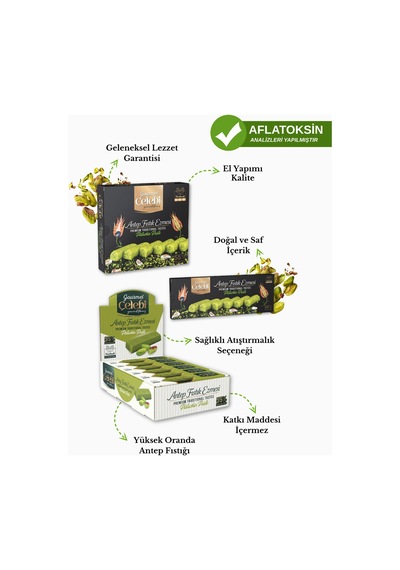 Antep Fıstık Ezmesi 3'ü Paket 500gr -200gr - 12 X 30gr Sargılı