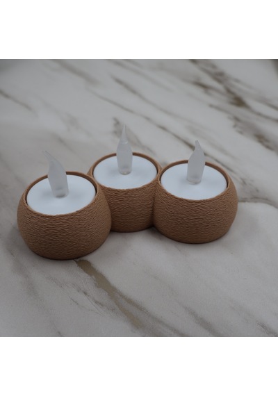 Modern Tealight Mumluk Led Mum Tutucu Dekoratif Işıklı Mumluk Diğer