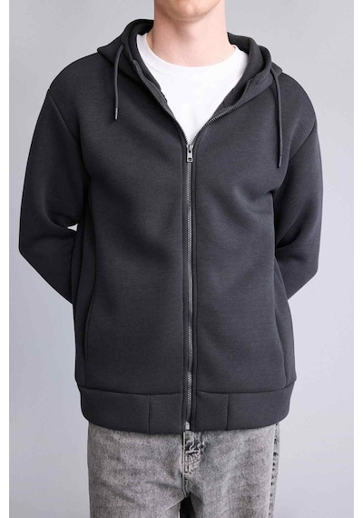 Defacto Kapüşonlu Fermuarlı Sweatshirt G9103AX26SM