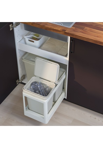 Ikea Hållbar Çöp Ayrıma Için Sürgü Çerçeve Açık Gri