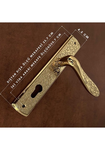 Özen Handles İmza Titanyum Zk19 Zamak Aynalı Yale Çelik Kapı Kolu 1 Takım