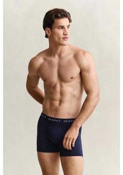 Gant Erkek Lacivert Slim Fit Logolu 3'lü Boxer-14848