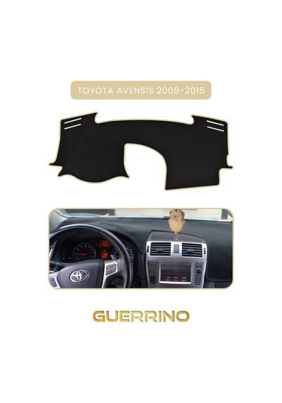 Toyota Avensis 2009-2015 Torpido Koruma Halısı Bej Kenar