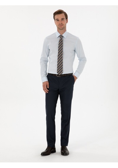 Cacharel Açık Mavi Slim Fit Pamuk Karışımlı Gömlek Denım