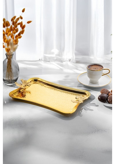 Emsan Butterfly Tepsi Gold 21 cm Emsan Butterfly Tepsi Gold 21 cm