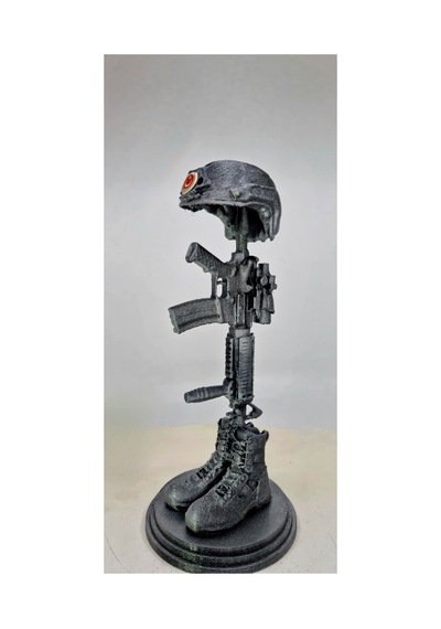 Falden Soldier Askeri Anıt Biblo Figür 20cm Gümüş