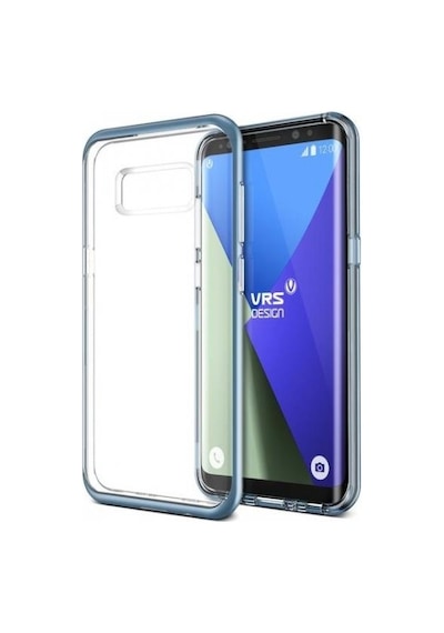 Verus Galaxy Uyumlu S8 Crystal Bumper Kılıf Blue Coral