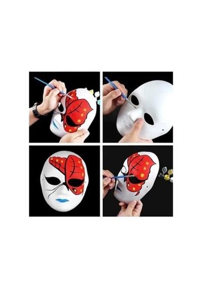 Karton Maske Ve Boyama Seti - 3'lü Eğlenceli Aktivite