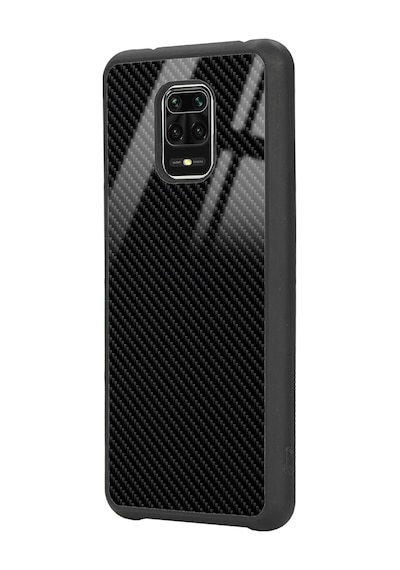 Xiaomi Redmi Note 9 Pro Carbon Tasarımlı Glossy Telefon Kılıfı Siyah