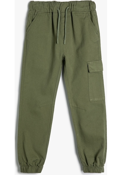 Koton Kargo Jogger Pantolon Cepli Beli Bağlamalı Haki 4skb40008tw 4SKB40008TW872 Haki