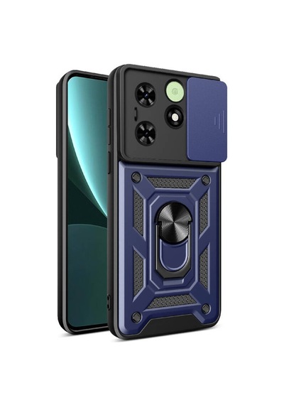 Teleplus Tecno Spark 20c Kılıf Magnetik Standlı Kamera Korumalı Slide Sürgülü Cover Kapak