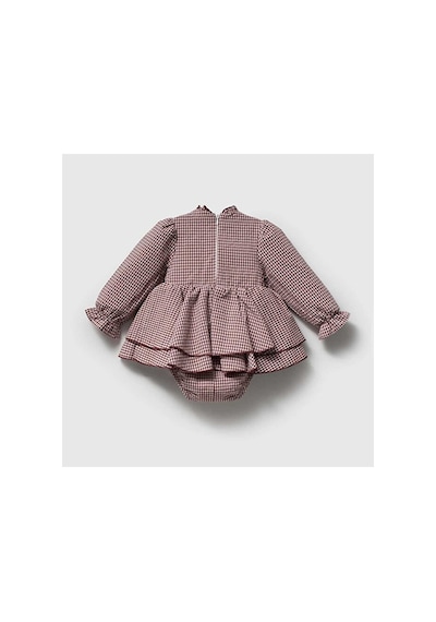 Ministok Amour Alttan Çıtçıtlı Kız Bebek Elbise Ve Hırka Takım Bordo