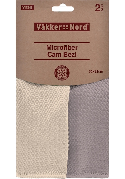 Vakker Nord Microfiber Cam Bezi 2'li Renkli