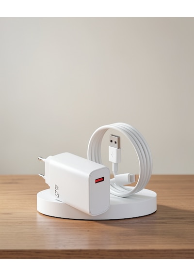 Şarj Aleti Adaptörü Kablo Seti 67w Usb-c Beyaz Uzun Ömürlü 0