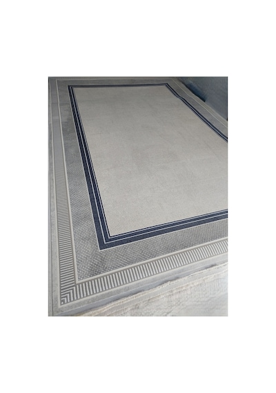 Soneva Serisi Sık Akrilik İplik Dokuma 200 X 300 6m2 Dokuma Halı Lacivert/gri