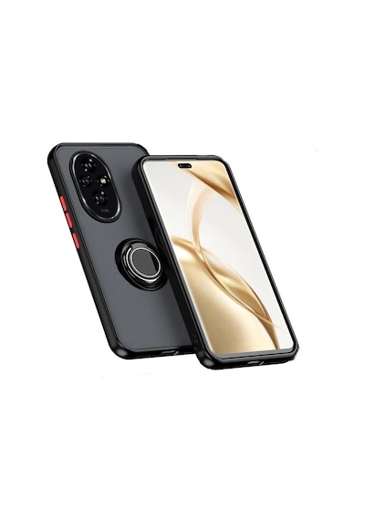 Adige Honor 200 Pro Uyumlu Kılıf Montreal Yüzüklü Standlı Arkası Buğulu Siyah