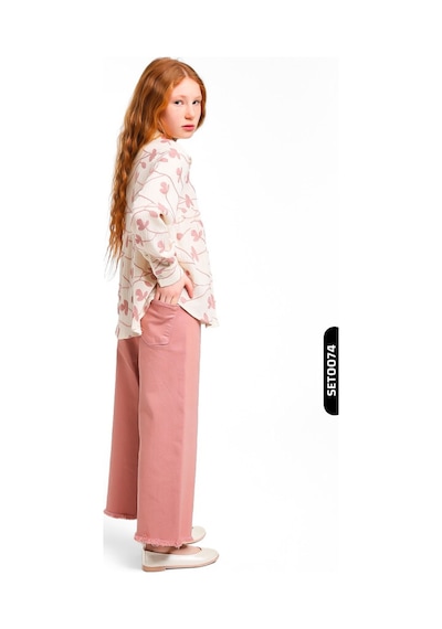 Xo Kids Yüksek Kemerli Çıtçıt Kapamalı Geniş Paçalı Kız Çocuk Pantolon 5-14 Yaş 2440 Gülkurusu Xo Kids Yüksek Kemerli Çıtçıt Kapamalı Geniş Paçalı Kız Çocuk Pantolon 5-14 Yaş 2440 Gülkurusu