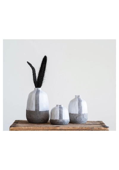 Set Terra Cotta Vazolar Altın - Beyaz