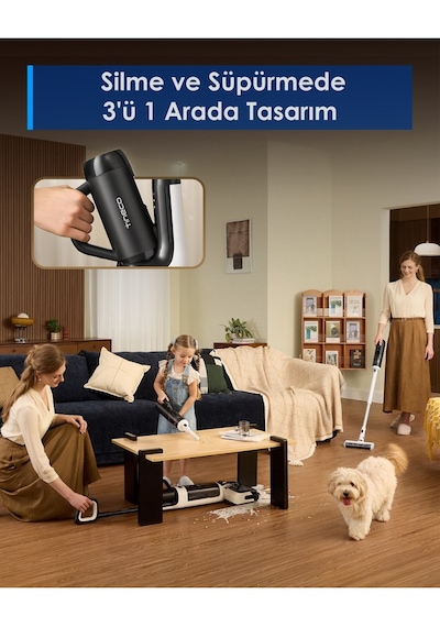 Tineco Floor One Switch S6 Power Kit Şarjlı Süpürge + Icarpet Halı Yıkama Makinesi