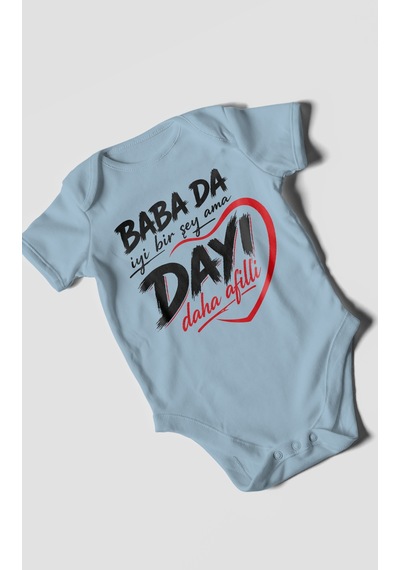 Morivokids Babaya Özel Kısa Kollu Bebek Body %100 Pamuk Zbn185-kk Bebe Mavisi