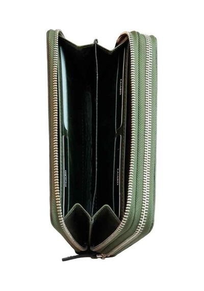 Guard Crazy Yeşil Hakiki Deri Çift Fermuarlıel Çantası // Grd260225wt1465 Çok Renkli