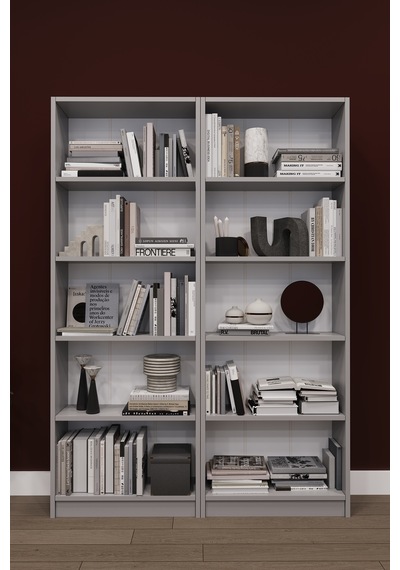 Asra Trend 2 Modüllü Kitaplık K-003 %100 MDF 10 Bölmeli Modern Ofis Çalışma Masası Yanı Rafı Kül Gri Asra Trend 2 Modüllü Kitaplık K-003 %100 MDF 10 Bölmeli Modern Ofis Çalışma Masası Yanı Rafı Kül Gri