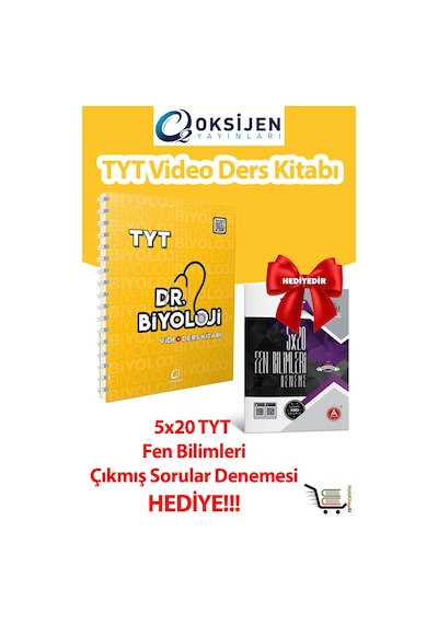 Dr.biyoloji Tyt Video Ders Kitabı A Yayınları Tyt Fen Bilimleri Çıkmış Sorular Denemesi Hediye