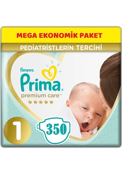 Prima Premium Care Bebek Bezi 1 Numara (2-5Kg) Yenidoğan 350 Adet