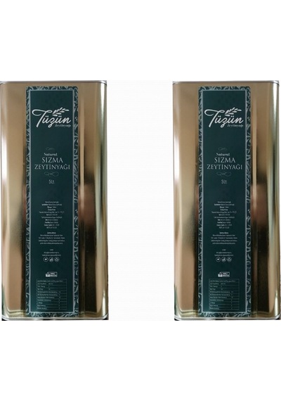 Tüzün Natural Sızma Zeytinyağı Teneke 2 x 5 L