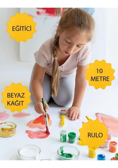 Notyaz Rulo Boyama Aktivite Kağıdı 10 Metre Uzunluk-bebek Çocuk İçin Aktivite Boyama Kağıdı Genel
