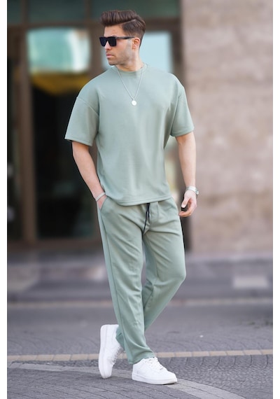 Madmext Mint Yeşili Oversize Kısa Kollu Eşofman Takımı 5954-mint Yeşili Mint Yeşili