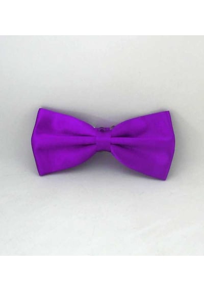 Gaffy Mor Düz Renk Saten Papyon - SP-34 Mor