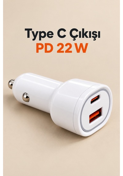 Pd 22w Type C Çıkışlı Araç Şarj Cihazı Standart