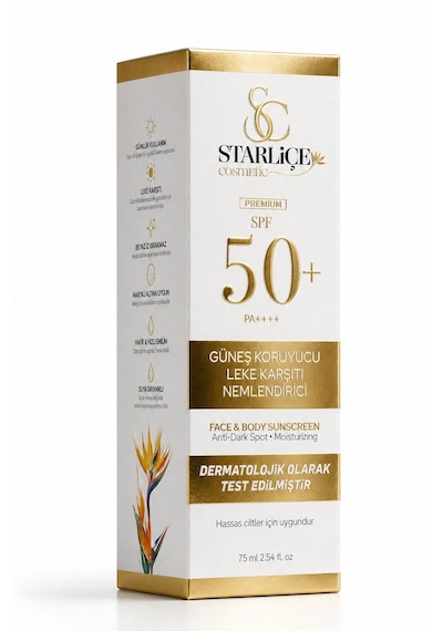 Starliçe Leke Karşıtı Nemlendirici ve Koruyucu Güneş Kremi SPF50+ 75 ML