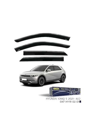 Niken Hyundai Ioniq 5 Cam Rüzgarlığı Kromlu 4'lü 2021+ Sonrası