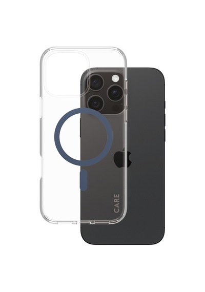 Apple Uyumlu iPhone 16 Pro Max Magsafe  Urban Combat Şeffaf-mavi Telefon Kılıfı Şeffaf