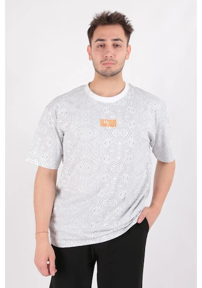 Cazador 4176 Erkek Bisiklet Yaka T-shirt Beyaz