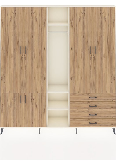 Arges Dolap 14 Raflı 4 Çekmeceli Tek Askılı 220x30x243 Aytaşı-çam/çam Atlas Çam/atlas Çam Arges Dolap 14 Raflı 4 Çekmeceli Tek Askılı 220x30x243 Aytaşı-çam/çam Atlas Çam/atlas Çam