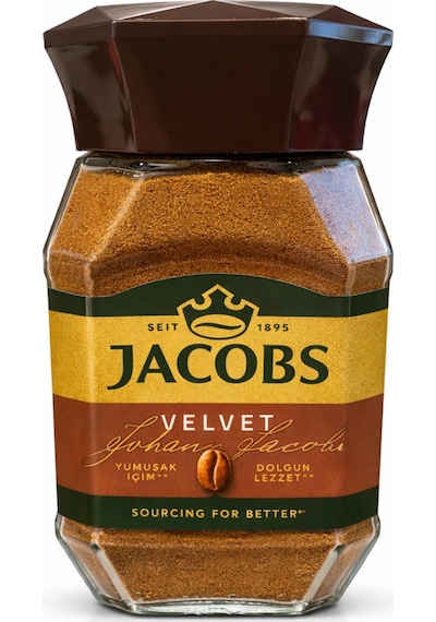 Jacobs Velvet %100 Çözünebilir Kahve 95 G Yumuşak İçim, Dolgun Lezzet Çözünebilir