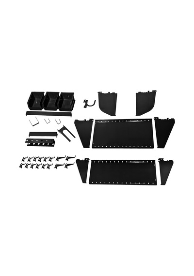 Kt-400-wrk B Yarıklı Alet Kartı İş İstasyonu Aksesuar Kiti Yalnızca Pegboard İçin, Siyah Belirtilmemiş