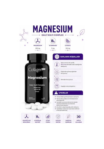 Collagen Forte Platinum Magnezyum With Vitamin B6 30 Tablet