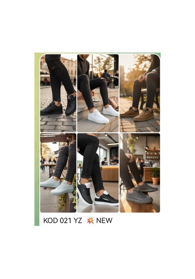 Sneakers Bağcıklı Erkek Ayakkabı Legan-028 Taba