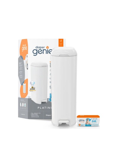 Genie Bebek Bezi Kovası Platinum Lily White Beyaz Beyaz