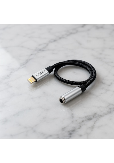 Hepu HP-19 iOS AUX Dönüştürücü – Lightning Girişli iPhone & iPad için Ses Adaptörü (30 cm)