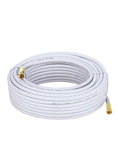 Rg6 U6 F Konnektörlü Hazır Anten Uydu Kablo 25 Metre Full Hd 4k Pk-5322