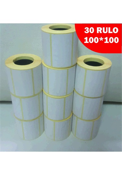 100x100 Barkod Etiket 30 Rulo 7500 Adet