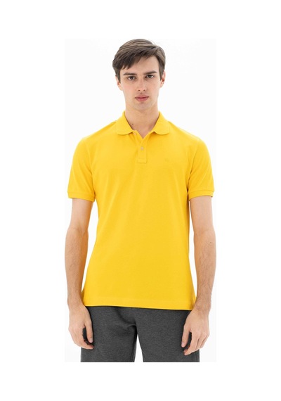 AR-MA Arma Erkek %95 Pamuk Polo Yaka Regular Fit T-shirt Y25374302501 Sarı-s2 Sarı
