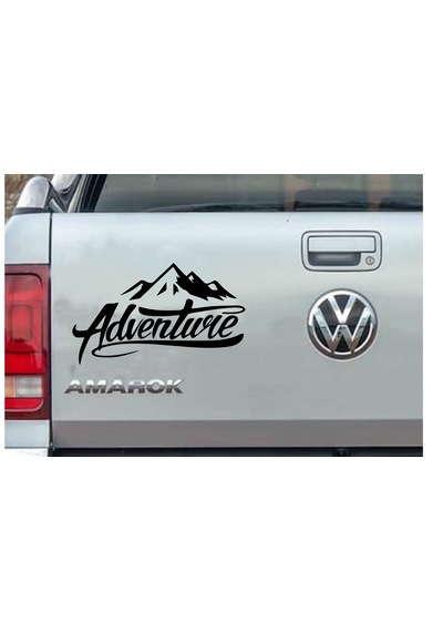 Adventure Sticker - Dağ Kamp 4x4 Off Road Pickup Sticker - Araba Oto Motosiklet Karavan Sticker - 00007 12X7 Cm